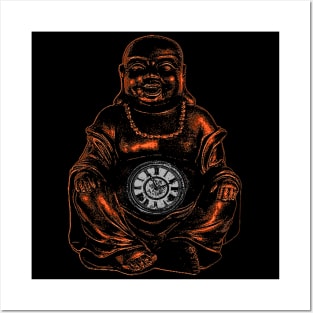 Belly Clock Buddha Posters and Art